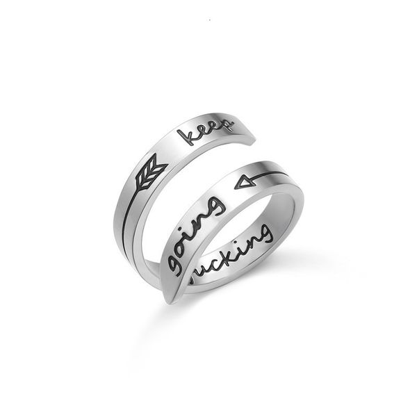 factoryat40double selling layer fashion opening adjustable titanium steel lettering ring, Silver
factoryat40double selling layer fashion opening adjustable titanium steel lettering ring, Silver
