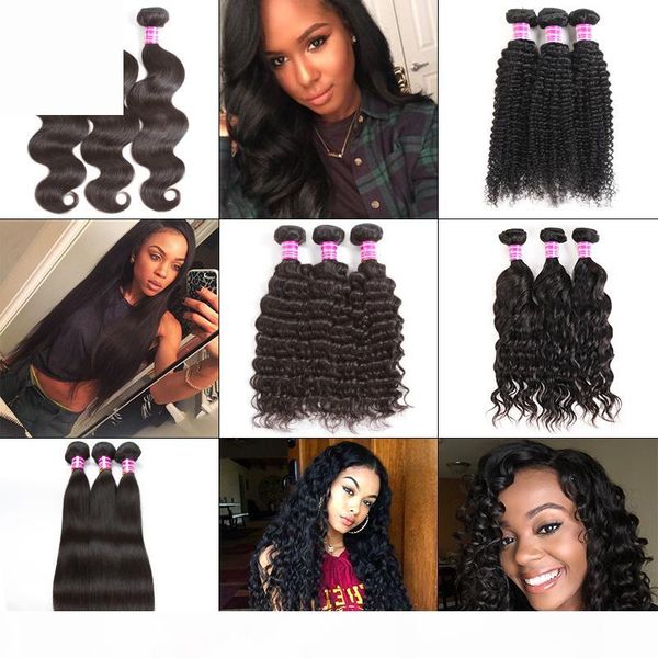 brazilian virgin hair straight body water deep wave kinky curly 100% unprocessed human hair weave bundles remy hair extensions wefts, Black
brazilian virgin hair straight body water deep wave kinky curly 100% unprocessed human hair weave bundles remy hair extensions wefts, Black