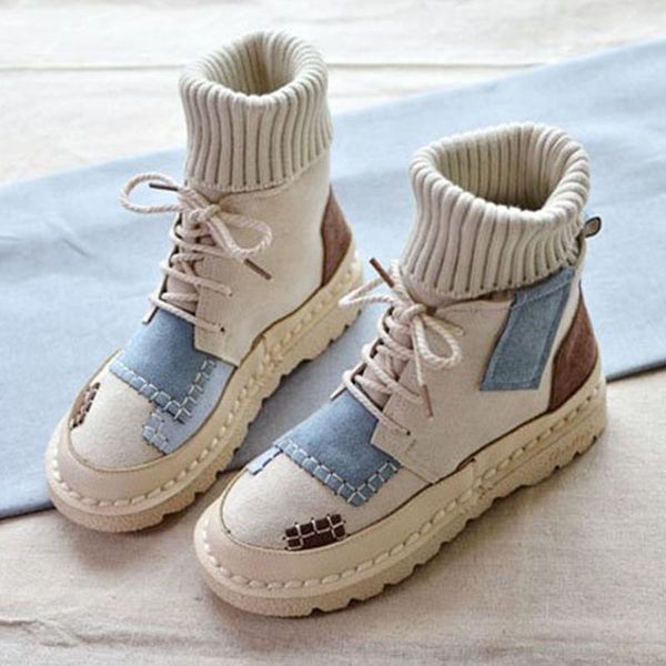 2020 fashion suede canvas boots autumn winter ankle boots with knitting tube casual shoes women booties botas platform shoes, Black
2020 fashion suede canvas boots autumn winter ankle boots with knitting tube casual shoes women booties botas platform shoes, Black