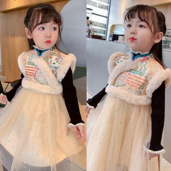 cotton sequin with girls' cheongsam rabbit vt skirt new warm and thickened drs for children in winter 2020, Red;yellow
cotton sequin with girls' cheongsam rabbit vt skirt new warm and thickened drs for children in winter 2020, Red;yellow