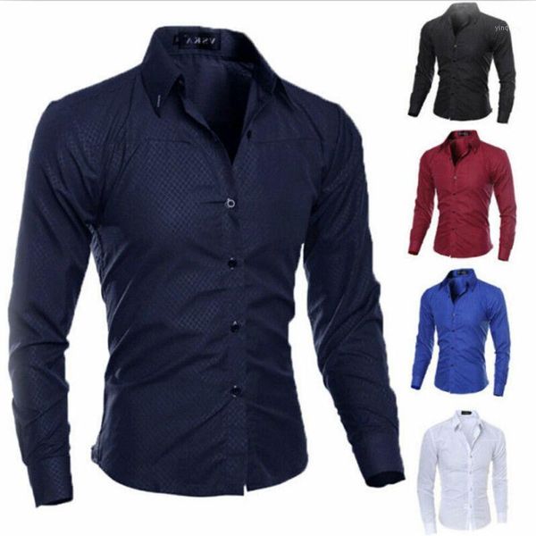 2021 spring autumn men long sleeve shirt formal slim fit turn-down collar business dress masculina male blouse shirt1, White;black
2021 spring autumn men long sleeve shirt formal slim fit turn-down collar business dress masculina male blouse shirt1, White;black