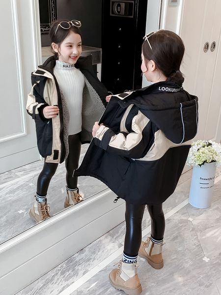 girl's cotton padded clothes 2020 new china university children's foreign style autumn and winter plush coat fashion, Blue;gray
girl's cotton padded clothes 2020 new china university children's foreign style autumn and winter plush coat fashion, Blue;gray