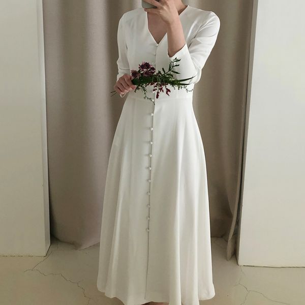2021 new elegant women white party split fairy office lady long sleeve designer korean style autumn 5o84, Black;gray
2021 new elegant women white party split fairy office lady long sleeve designer korean style autumn 5o84, Black;gray