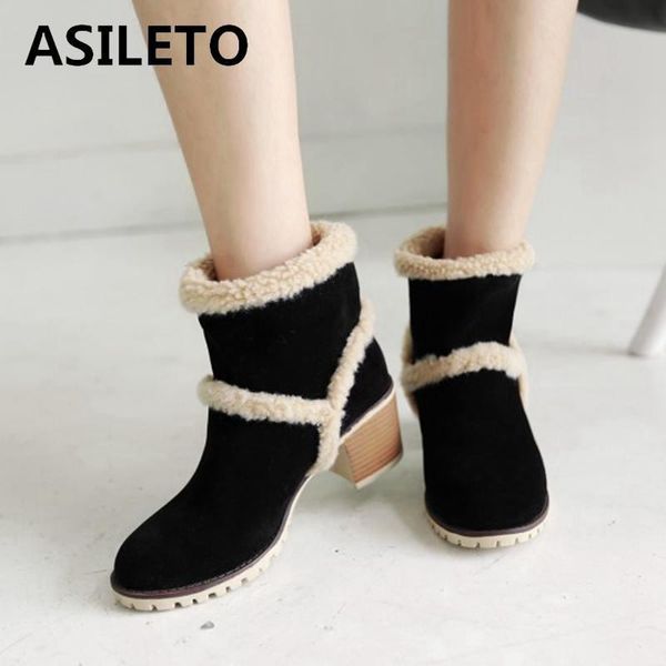 asileto warm ankle boots women flock winter snow boots female high heels shoes bota feminina de inver footwear botas mujer s706, Black
asileto warm ankle boots women flock winter snow boots female high heels shoes bota feminina de inver footwear botas mujer s706, Black