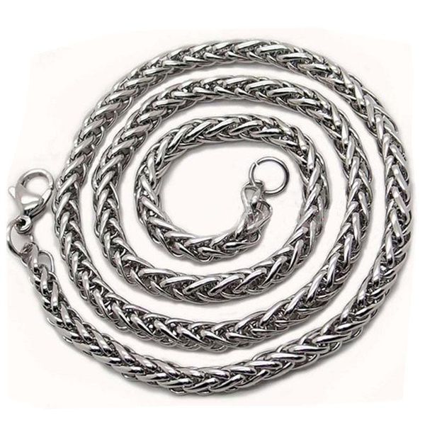 3mm mens boys spiga wheat chain 316l stainless steel chain necklace hippie jewelry making 22in 24in necklace accessories, Silver
3mm mens boys spiga wheat chain 316l stainless steel chain necklace hippie jewelry making 22in 24in necklace accessories, Silver