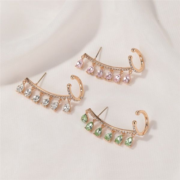 10pcs/lot korean water drop tassel stud earrings with rhinestone geometric ear clip women copper gift pendant earrings fashion jewelry, Golden;silver
10pcs/lot korean water drop tassel stud earrings with rhinestone geometric ear clip women copper gift pendant earrings fashion jewelry, Golden;silver