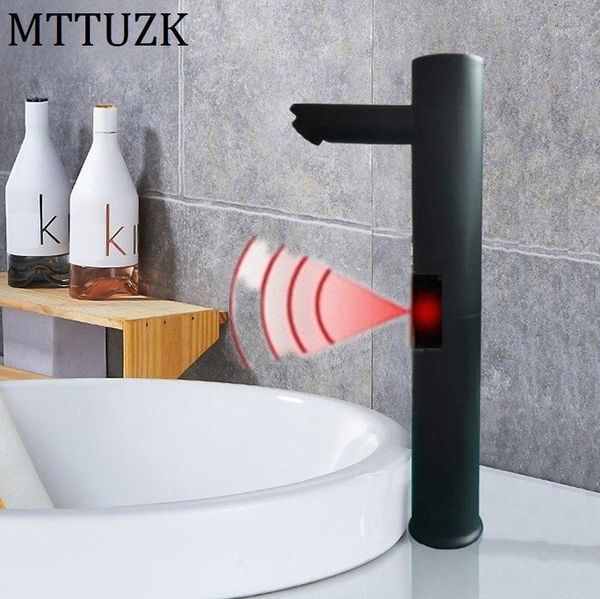 mttuzk deck mounted brass matte black automatic sensor faucet bathroom round basin touchless infrared faucet cold taps1
mttuzk deck mounted brass matte black automatic sensor faucet bathroom round basin touchless infrared faucet cold taps1