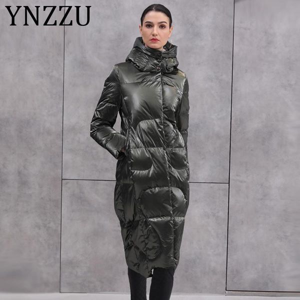 ynzzu 2020 winter new collection women's down jacket bright long hooded windproof warm 90% white duck down coat plus size a1356, Black
ynzzu 2020 winter new collection women's down jacket bright long hooded windproof warm 90% white duck down coat plus size a1356, Black