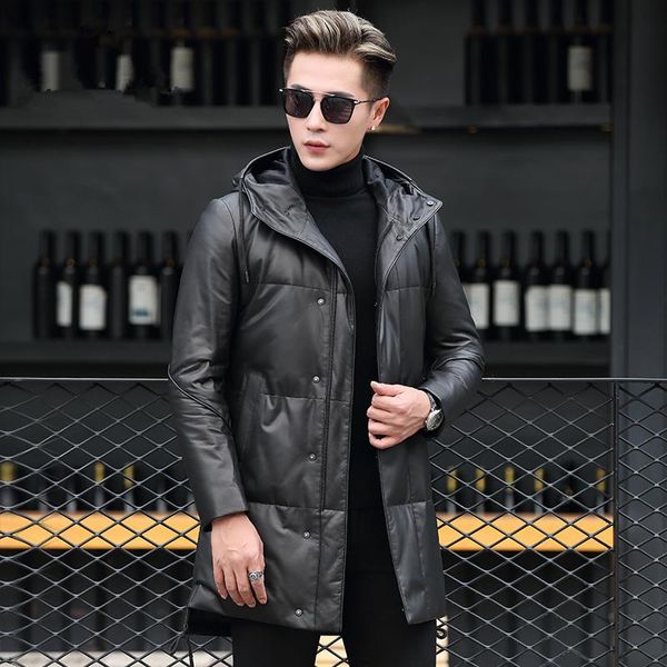 men's leather & faux genuine men clothes winter hooded donw jacket mens sheepskin coat chaqueta cuero hombre p-56 zl915, Black
men's leather & faux genuine men clothes winter hooded donw jacket mens sheepskin coat chaqueta cuero hombre p-56 zl915, Black
