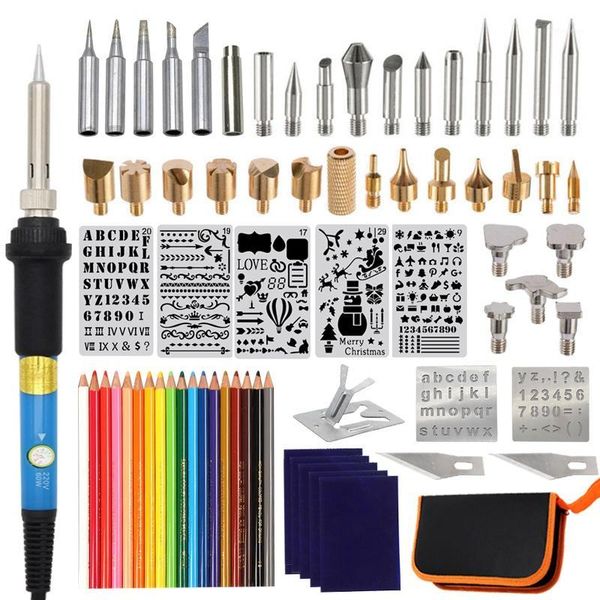 75pcs wood burning kit tool adjustable temperature 60w pyrography pen various wood embossing/carving/soldering1
75pcs wood burning kit tool adjustable temperature 60w pyrography pen various wood embossing/carving/soldering1
