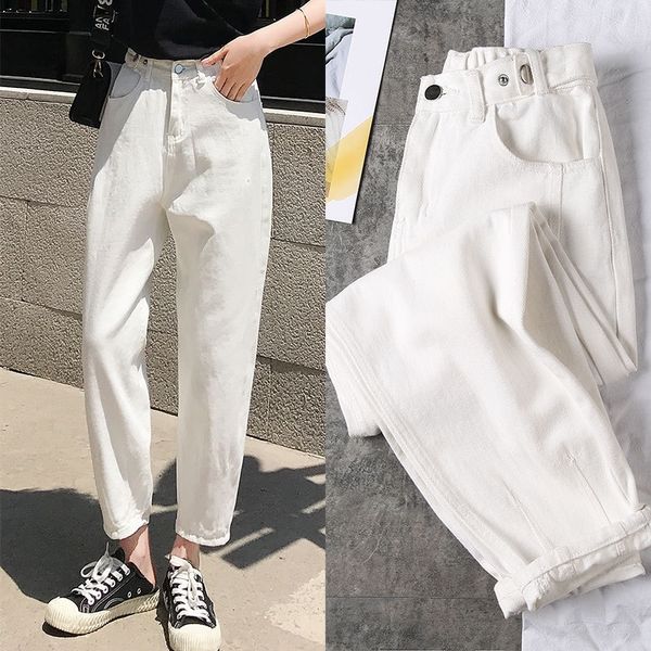 lyzcr loose harem women's female candy color spring jeans women high waist denim pencil pants winter trousers y200417, Blue
lyzcr loose harem women's female candy color spring jeans women high waist denim pencil pants winter trousers y200417, Blue