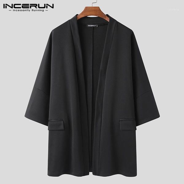 incerun fashion manteau leisure solid color mens trench loose long sleeve open stitch cloak cape man pockets cardigan coats 5xl1, Tan;black
incerun fashion manteau leisure solid color mens trench loose long sleeve open stitch cloak cape man pockets cardigan coats 5xl1, Tan;black