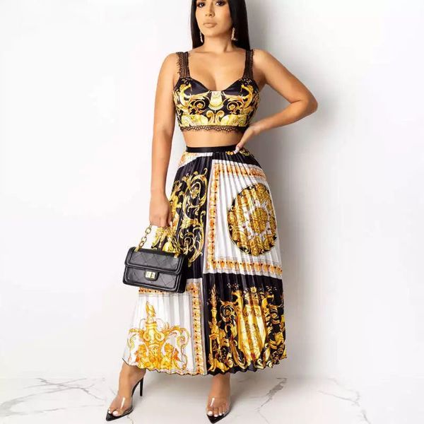 women lace insert spaghetti strap crop and midi skirts set two pieces summer outfits club partywear, White
women lace insert spaghetti strap crop and midi skirts set two pieces summer outfits club partywear, White