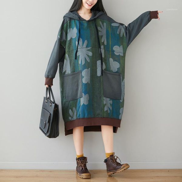 johnature autumn patchwork pockets fashion floral print irregular hooded dress 2020 new loose comfortable plus size women dress1, Black;gray
johnature autumn patchwork pockets fashion floral print irregular hooded dress 2020 new loose comfortable plus size women dress1, Black;gray
