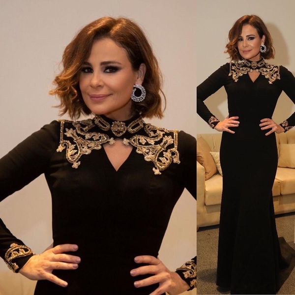 2021 black long sleeves evening dresses high collar crystals beaded hollow sweep train mermaid plus size prom party formal gowns, Black;red
2021 black long sleeves evening dresses high collar crystals beaded hollow sweep train mermaid plus size prom party formal gowns, Black;red