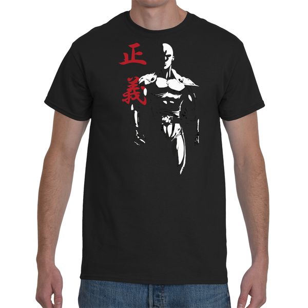 sport casual printing tee t-shirt one punch man saitama shadow summer t-shirt