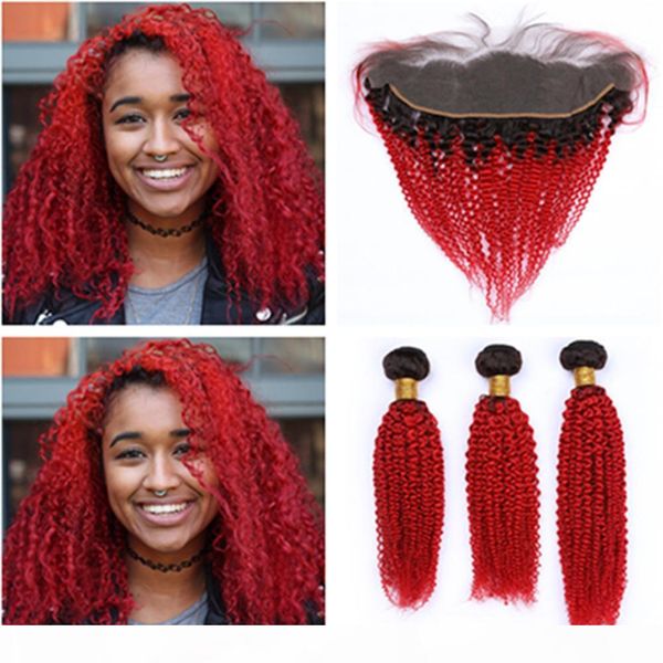#1b red ombre kinky curly 3bundles brazilian virgin hair with frontal closure 13x4 curly bright red ombre hair weaves with lace frontal, Black;brown
#1b red ombre kinky curly 3bundles brazilian virgin hair with frontal closure 13x4 curly bright red ombre hair weaves with lace frontal, Black;brown