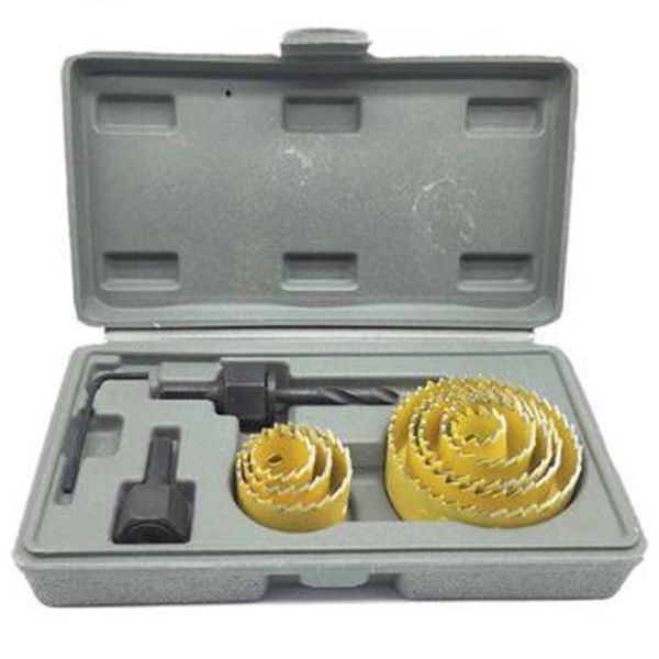 11pcs yellow+black diy woodworking hole saw drill bit kit (19mm-64mm) cutting wood,pvc plate, plastic plate drill bit
11pcs yellow+black diy woodworking hole saw drill bit kit (19mm-64mm) cutting wood,pvc plate, plastic plate drill bit
