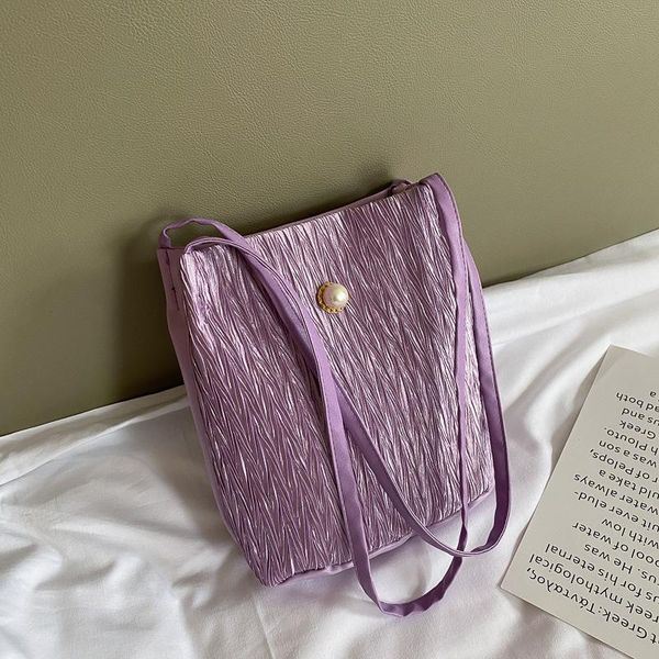 new pleated purple bags 2020 new beach single shoulder crossbody bag korean solid color large capacity bucket pack b458 
new pleated purple bags 2020 new beach single shoulder crossbody bag korean solid color large capacity bucket pack b458