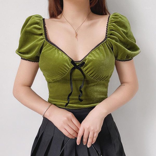 women's blouses & shirts velvet square collar womens 2021 summer puff sleeve short women pullovers blusas femininas elegant1, White
women's blouses & shirts velvet square collar womens 2021 summer puff sleeve short women pullovers blusas femininas elegant1, White