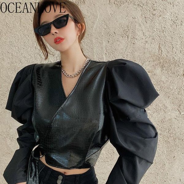 oceanlove vintage pu blusas mujer solid v neck puff sleeve fashion ins blouses women autumn patchwork shirts nww 18949, White
oceanlove vintage pu blusas mujer solid v neck puff sleeve fashion ins blouses women autumn patchwork shirts nww 18949, White