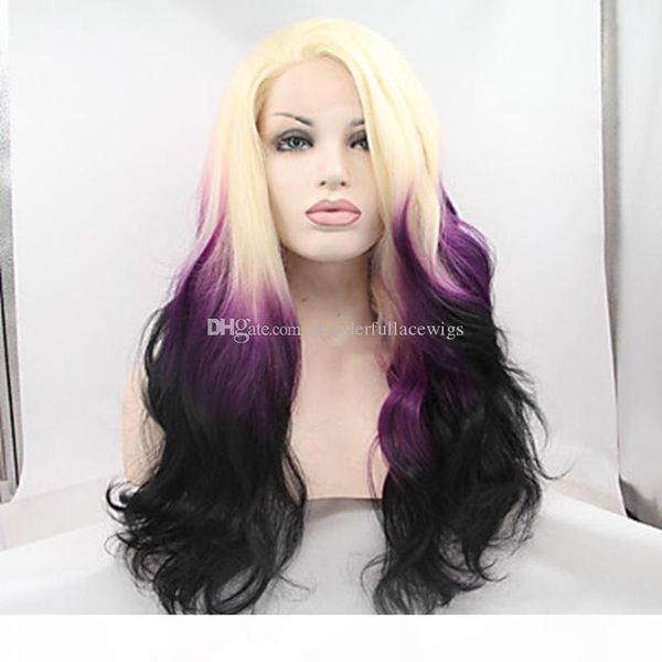 dark roots blonde black purple body wave synthetic lace front wig black blonde ombre heat resistant fiber hair women wigs
dark roots blonde black purple body wave synthetic lace front wig black blonde ombre heat resistant fiber hair women wigs