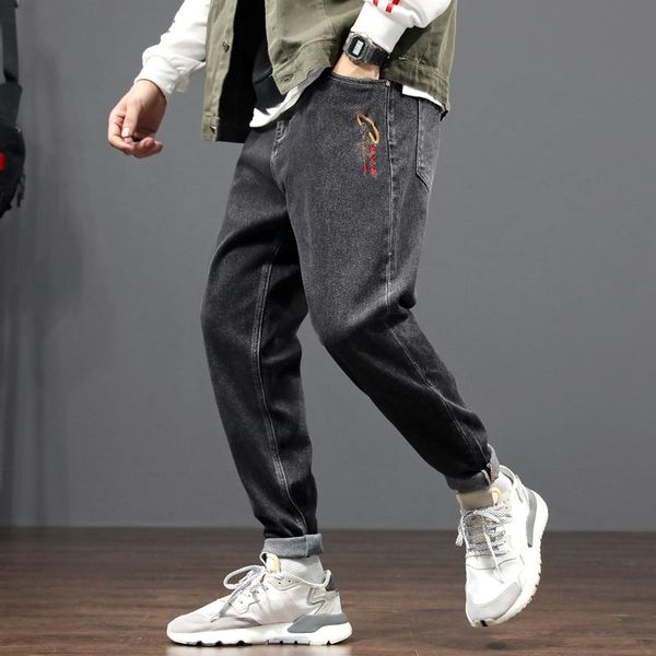 korean style fashion men jeans loose fit embroidery designer wide leg trousers harem pants homme streetwear hip hop jeans men, Blue
korean style fashion men jeans loose fit embroidery designer wide leg trousers harem pants homme streetwear hip hop jeans men, Blue