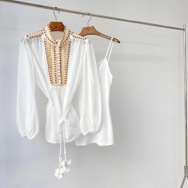 12.18 high end quality fashion white heavy industry embroidery beading loose shirt women lantern sleeve ramie blouse
12.18 high end quality fashion white heavy industry embroidery beading loose shirt women lantern sleeve ramie blouse