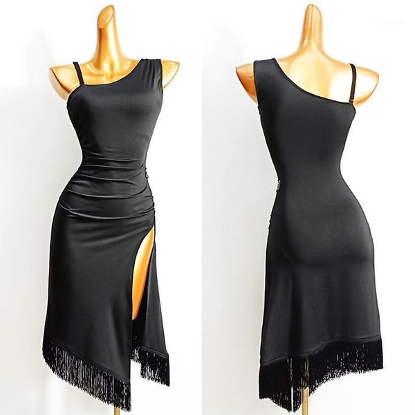 latin dance dress lady black side slit cutout practice dresses rumba cha cha samba tango performance clothing adults dn53331, Black;red
latin dance dress lady black side slit cutout practice dresses rumba cha cha samba tango performance clothing adults dn53331, Black;red