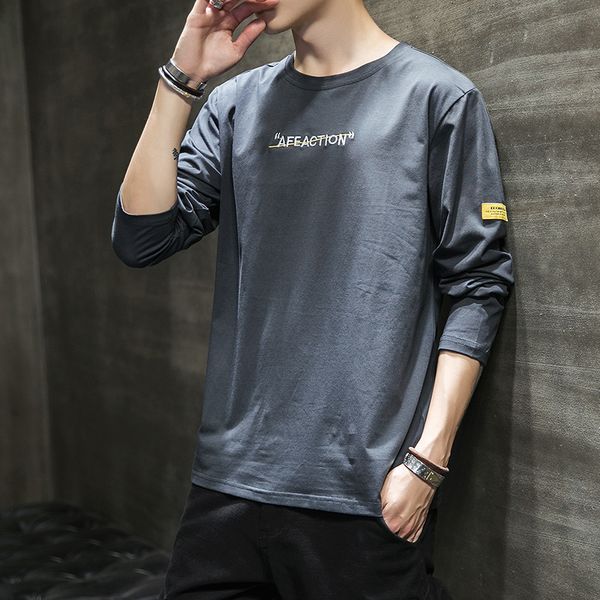 and winter long sleeve embroidery trend autumn clothing large size base coat upper garment men's t-shirt, White;black
and winter long sleeve embroidery trend autumn clothing large size base coat upper garment men's t-shirt, White;black