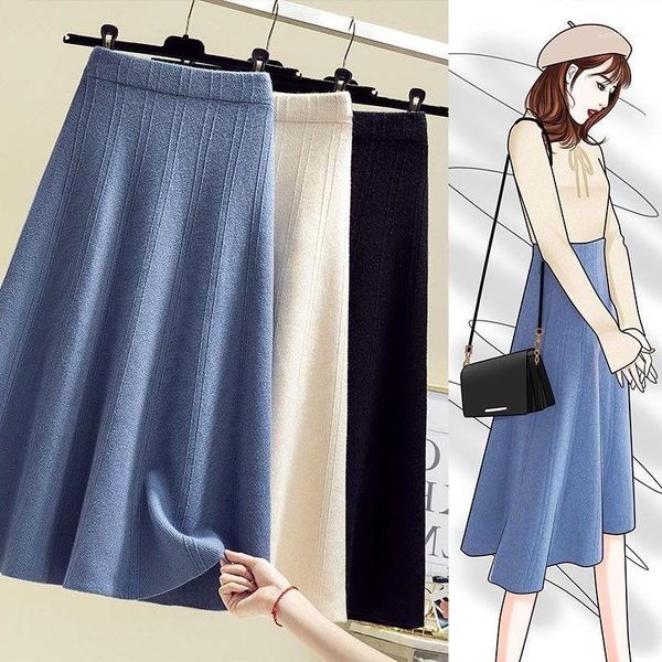 women 2020 autumn winter new fashion knitted skirt female loose warm high waist skirts ladies elegant a line skirts1, Black
women 2020 autumn winter new fashion knitted skirt female loose warm high waist skirts ladies elegant a line skirts1, Black