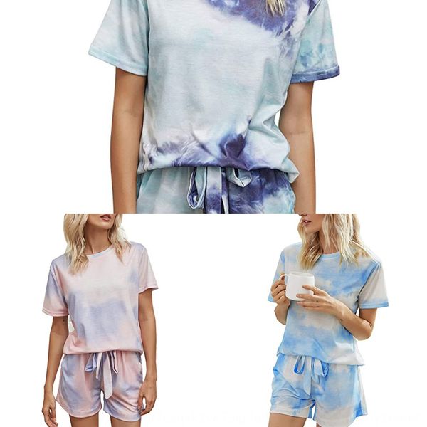 2020 summer printed tie-dyed pajamas short sleeve gradient clothes clotheshome furnishing clothingcolor drawstring home suit rucny, Gray
2020 summer printed tie-dyed pajamas short sleeve gradient clothes clotheshome furnishing clothingcolor drawstring home suit rucny, Gray