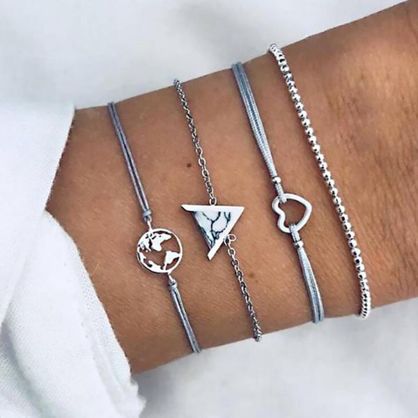 cutout love line rope beaded charms bracelet for women jewelry four-piece pulseras mujer moda 2020@sl, Black
cutout love line rope beaded charms bracelet for women jewelry four-piece pulseras mujer moda 2020@sl, Black