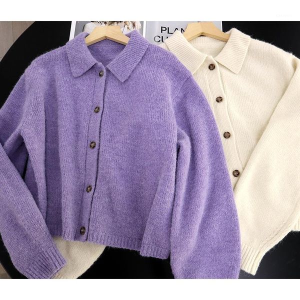 two colors women single-breasted cardigan autumn winter turn-down collar slim short sweater female knitwear outwear1, White
two colors women single-breasted cardigan autumn winter turn-down collar slim short sweater female knitwear outwear1, White
