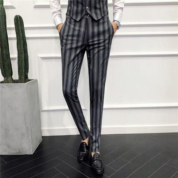 men's pants 2021 men's trousers casual slim fit business office men elegant stripe masculino dress nightclub suit1, Black
men's pants 2021 men's trousers casual slim fit business office men elegant stripe masculino dress nightclub suit1, Black