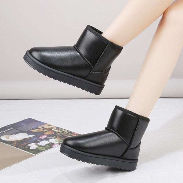boots woman platform winter thicken plush pu leather ankle warm cotton shoes drop classic women's waterproof snow, Black
boots woman platform winter thicken plush pu leather ankle warm cotton shoes drop classic women's waterproof snow, Black