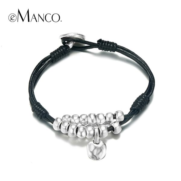 emanco trendy charm bracelets for women black ethnic leather bracelet fashion jewelry womens accessories y200323, Golden;silver
emanco trendy charm bracelets for women black ethnic leather bracelet fashion jewelry womens accessories y200323, Golden;silver