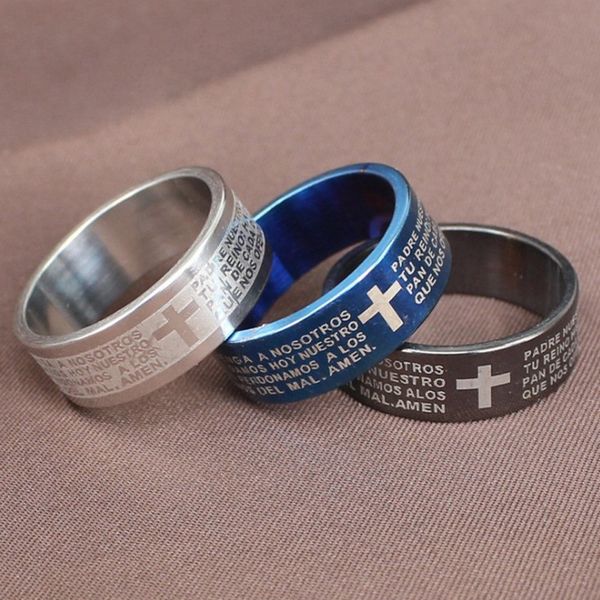 fashion stainless steel men ring scripture cross bible text jesus tattoo christianity cross letter rings diameter 16-22mm jewelry gift, Silver
fashion stainless steel men ring scripture cross bible text jesus tattoo christianity cross letter rings diameter 16-22mm jewelry gift, Silver