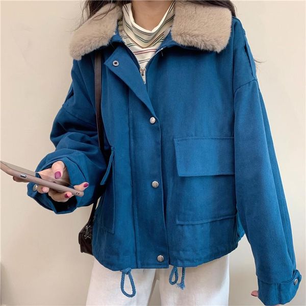 fur coat women casual wool jackets coats loose oversize outwear solid pocket button sweet parkas korean clothing autumn 2020, Black
fur coat women casual wool jackets coats loose oversize outwear solid pocket button sweet parkas korean clothing autumn 2020, Black