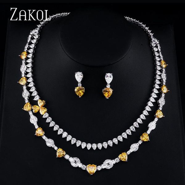 zakol luxury zircona women jewelry sets multi-layer flower shape necklace earrings set for women party fssp384, Silver
zakol luxury zircona women jewelry sets multi-layer flower shape necklace earrings set for women party fssp384, Silver