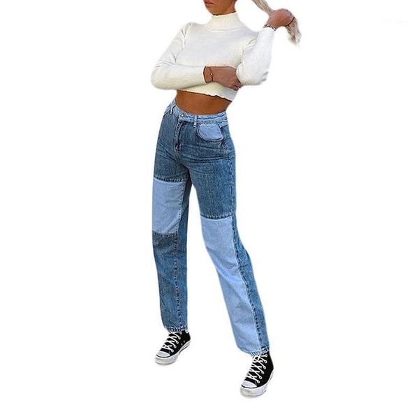 women's jeans 2021 street hip hop stitching casual women's splicing cutting color block trousers for female wholesale1, Blue
women's jeans 2021 street hip hop stitching casual women's splicing cutting color block trousers for female wholesale1, Blue
