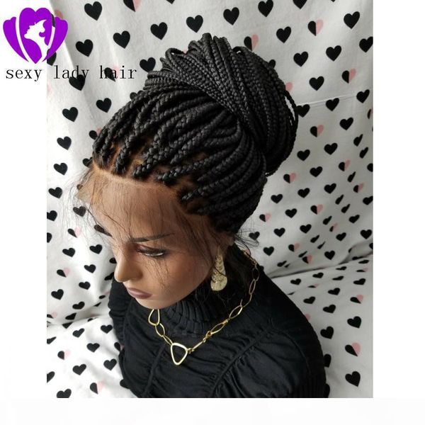fully hand braided handmade braid wig lace front wigs (box braid) color 1b black red brown for black women, Black;brown 
fully hand braided handmade braid wig lace front wigs (box braid) color 1b black red brown for black women, Black;brown