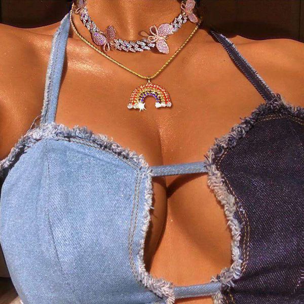 ins diamond rainbow necklace women's simple temperament cloud clavicle chain pendant necklaces swimsuit bandage bathing suits pad
ins diamond rainbow necklace women's simple temperament cloud clavicle chain pendant necklaces swimsuit bandage bathing suits pad