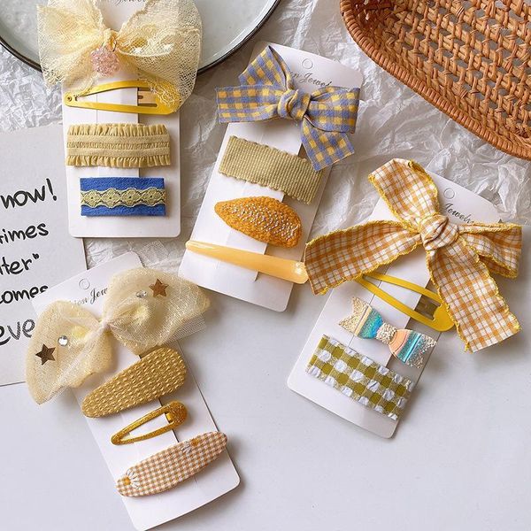 hair accessories 4 pcs cute yellow series combination children hairpins headwear sweet girl fashion simple fabric bb clip accessories1, Slivery;white
hair accessories 4 pcs cute yellow series combination children hairpins headwear sweet girl fashion simple fabric bb clip accessories1, Slivery;white