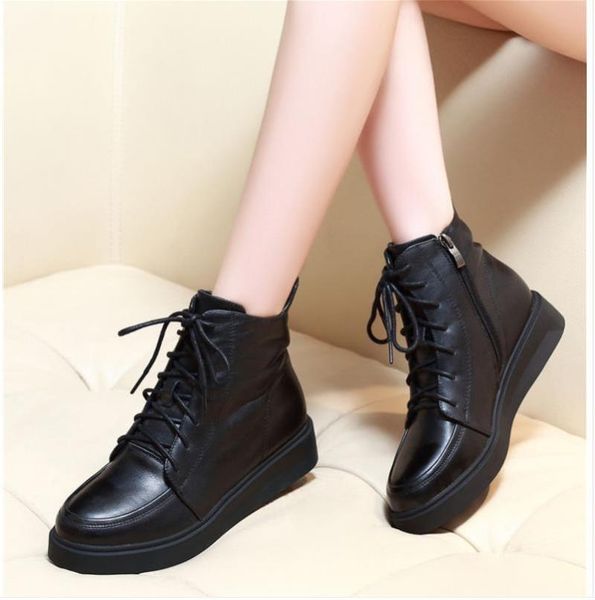 boots enkel snowboots black british style handsome lady's leather soft comfortable casual shoes winter botas de mujer
boots enkel snowboots black british style handsome lady's leather soft comfortable casual shoes winter botas de mujer