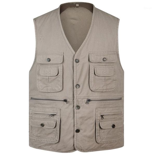 classic summer men vest cotton button multi pocket 3 colors sleeveless jacket with many pockets solid big size travel waistcoat1, Black;white
classic summer men vest cotton button multi pocket 3 colors sleeveless jacket with many pockets solid big size travel waistcoat1, Black;white