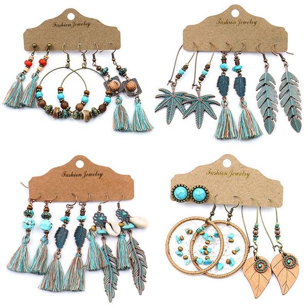 vintage geometry leaf flower bronze earrings set for woman bohemia big round tassel shell wood bead dangle women jewelry, Silver
vintage geometry leaf flower bronze earrings set for woman bohemia big round tassel shell wood bead dangle women jewelry, Silver