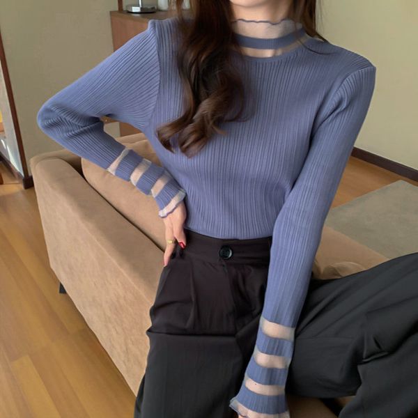 women's 2021 new knitted collar sweater long sleeves in autumn and winter fashion sr0w, White
women's 2021 new knitted collar sweater long sleeves in autumn and winter fashion sr0w, White
