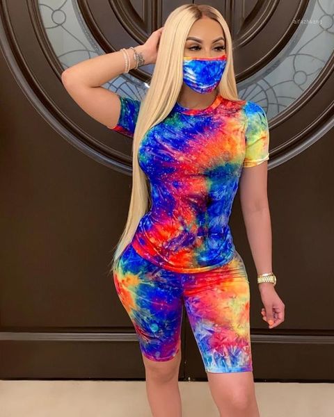 2020 summer new suit women 's tie-dye round neck casual fashion home athletic t-shirt shorts two - piece set1, White
2020 summer new suit women 's tie-dye round neck casual fashion home athletic t-shirt shorts two - piece set1, White
