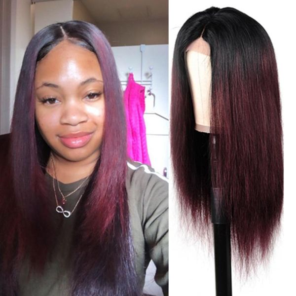 lace wigs straight wig ombre burgundy front 99j for black women 4x4 closure human hair bob perruque frontal, Black;brown
lace wigs straight wig ombre burgundy front 99j for black women 4x4 closure human hair bob perruque frontal, Black;brown